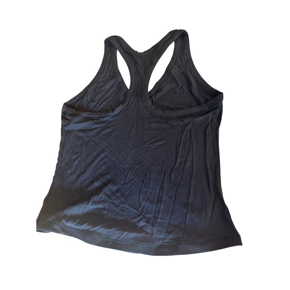 Athleta Black Ribbed Razorback Tank Size M